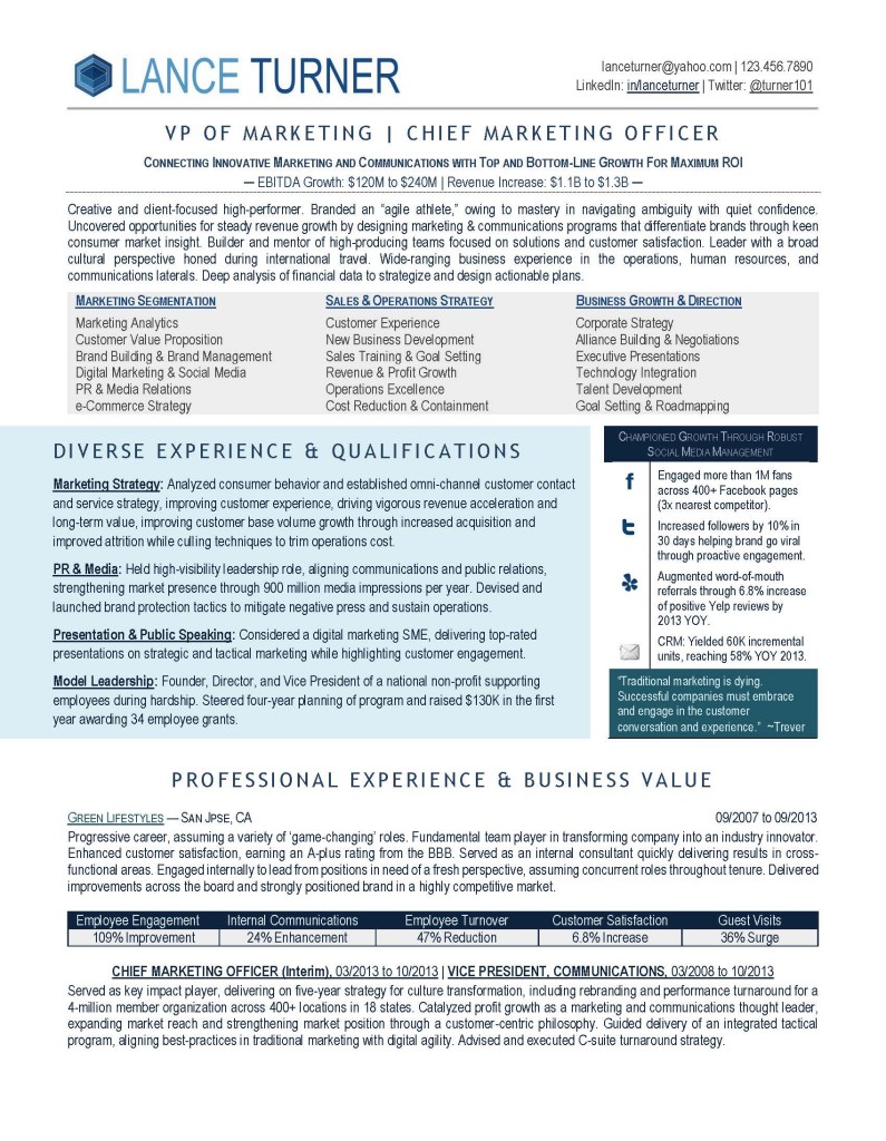 marketing executive  u2014 career steering premium executive resume writing services