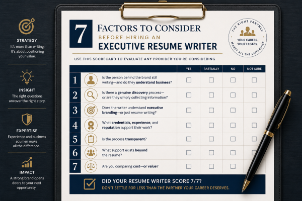 Choosing an executive resume writer