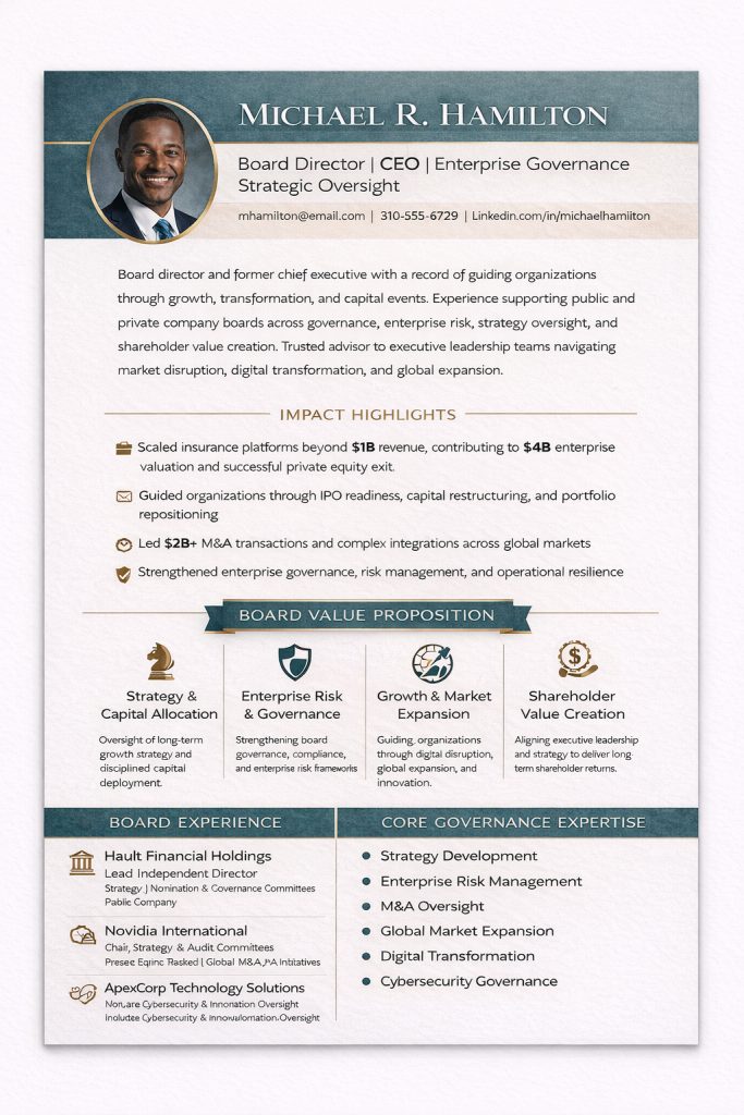 High impact resume